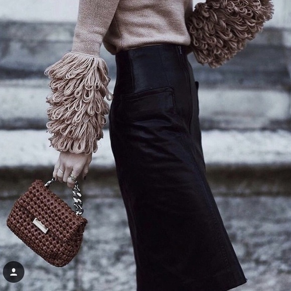 Jonathan Simkhai Loopy Yarn Cold Shoulder Pullover Tan  Turtleneck Sweater - Picture 7 of 16